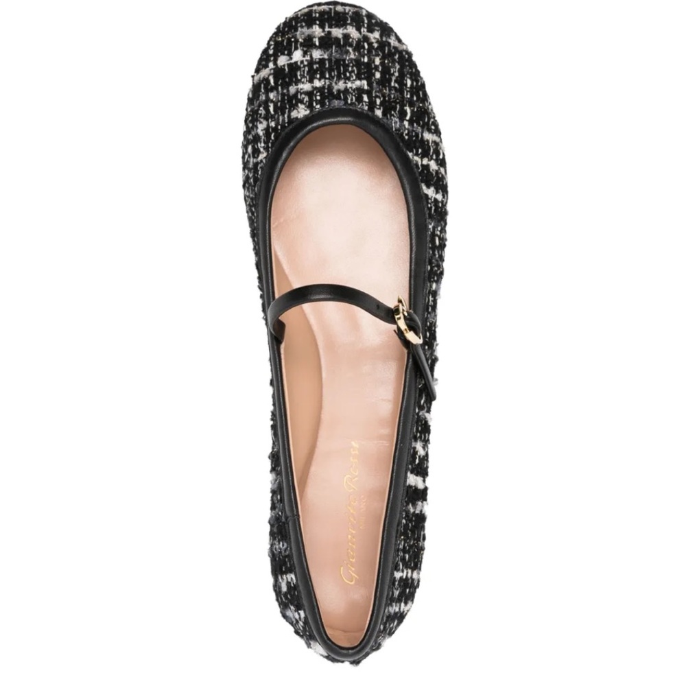 Gianvito Rossi Black and White Flats Elegant Loafers - Picture 3 of 4